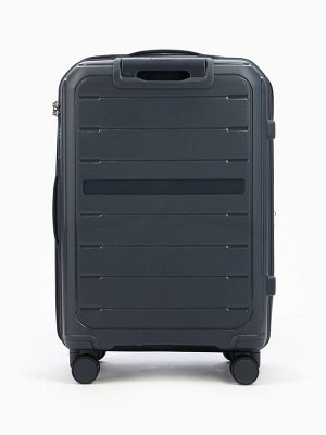Чемодан на колёсах Bagvoyage средний 73 л (М), на молнии, с увеличением, кодовый замок, 4 колеса, серый