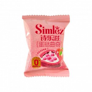 SIMLEZ Мини-тарты с хрустящими шариками в шоколадно-клубничном соусе 80гр
