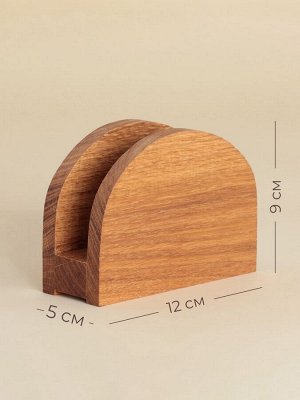 Салфетница деревянная SL Home, 12x9 см, дуб
