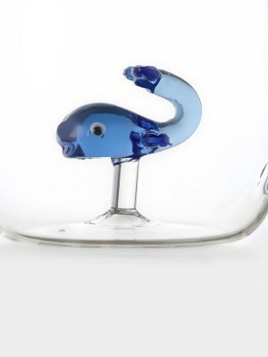 Кружка «Серен. Кит», 350 мл, с фигуркой, стекло, прозрачная