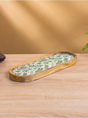 Набор розеток на подносе «Оливковая ветвь», 3 шт., 33.5x13x6.5 см, дерево манго