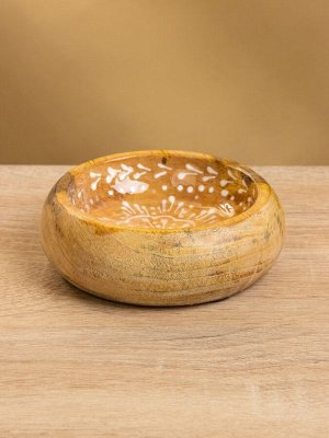 Набор розеток на подносе «Пряник», 3 шт., 33.5x13x6.5 см, дерево манго