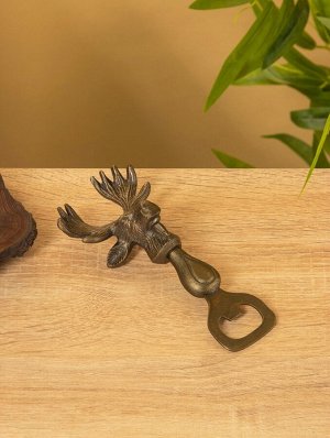Открывашка «Лось», 15.5x7.5x5 см, алюминий
