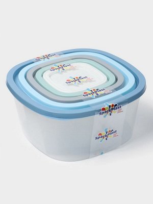 Набор пищевых контейнеров SparkPlast BioFresh, 5 шт.: 230 мл, 500 мл, 900 мл, 1.55 л, 2.65 л, пластик, крышка МИКС