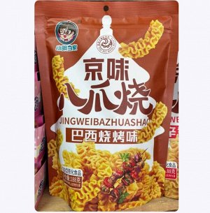 Жареные снеки из теста "Осьминожки" со вкусом бразильского барбекю 188 гр. (Китай)