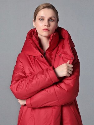 Пальто дем.красный