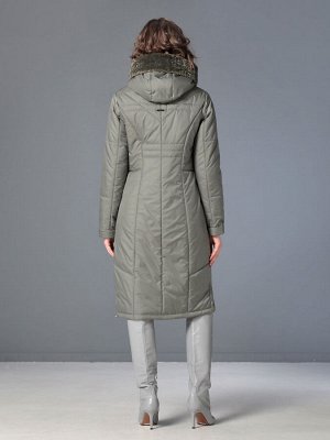 Пальто дем. серо-оливковый