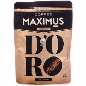 Кофе сублимированный «DORO» ТМ Maximus м/у 70 гр.  1*40	"