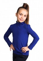 61119 Свитер синий (водолазка) для девочки