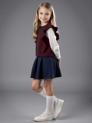 Жилет Amarobaby Pure Love School Elite, вязаный, бордовый
