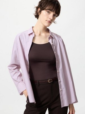 UNIQLO Heattech - тонкая термо-кофта с U-образным вырезом - 38 DARKBROWN