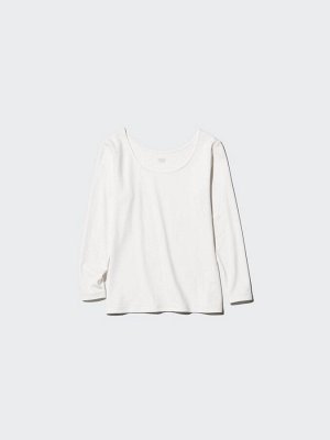 UNIQLO Extra Warm Heattech - теплая термо-кофта с U-образным вырезом - 10 PINK
