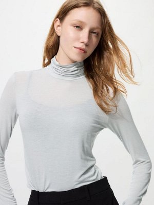 UNIQLO Heattech - тонкая термо-кофта с длинным рукавом - 04 GRAY