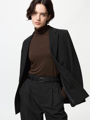 UNIQLO Heattech - тонкая термо-кофта с длинным рукавом - 39 DARKBROWN