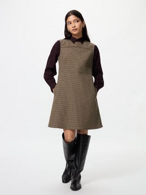 UNIQLO – тёплое мини-платье в клетку