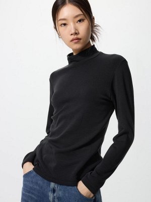 UNIQLO Ultra Warm Heattech - очень теплая термо-кофта - 09 BLACK