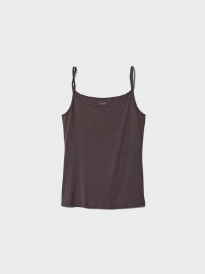 UNIQLO Heattech - однотонная майка-камисоль - 38 DARKBROWN