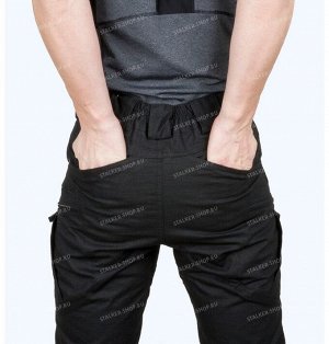 Pants UTL, 92%cotton 8%polyester, black