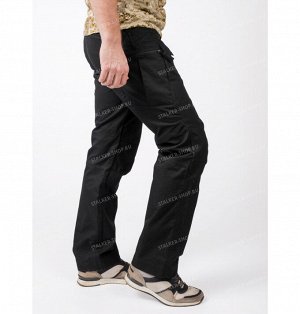 Pants UTL, 92%cotton 8%polyester, black