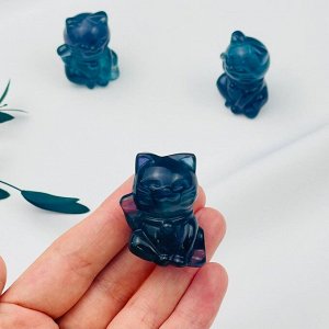 Фигурка Манэки-нэко (Кот удачи) из Флюорита