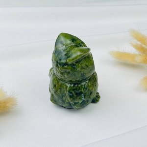 Фигурка резная "Сова" из камня Змеевик