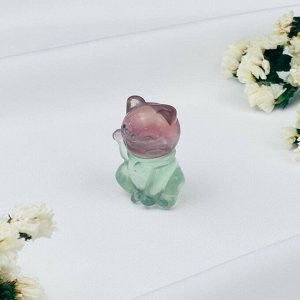 Фигурка Манэки-нэко (Кот удачи) из Флюорита