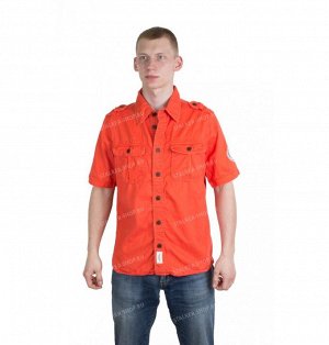 Рубашка A&F с коротким рукавом мод. 271-1, orange