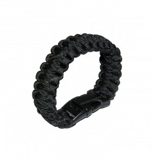 Paracord bracelet with buckle, black
