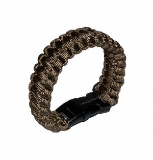 Paracord bracelet with buckle, coyote