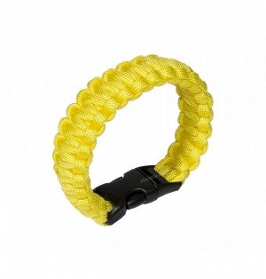 Paracord bracelet with buckle, yellow