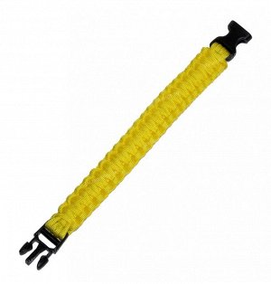 Paracord bracelet with buckle, yellow