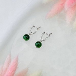 Серьги из Хромдиопсида