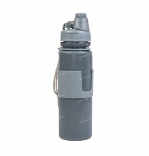 Silicon Soft Foldable Water Bottle 500 ml, grey
