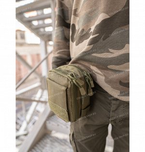 Подсумок с двумя отделениями на ремне P-01 olive