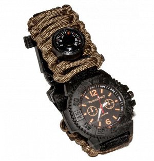 Watch Adjustable with paracord, brown