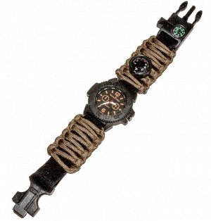 Watch Adjustable with paracord, brown