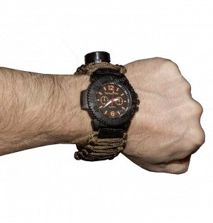 Watch Adjustable with paracord, brown