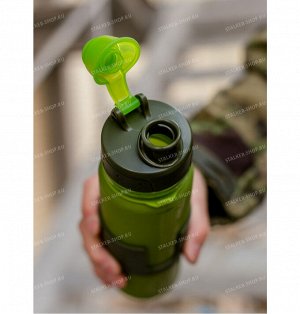 Silicon Soft Foldable Water Bottle 500 ml, olive