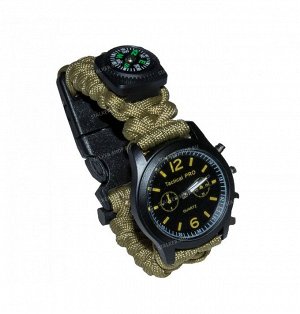 Watch General with paracord, coyote