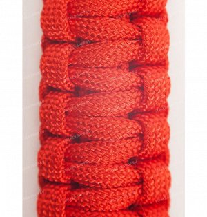 Paracord bracelet with compass,buckle with whistle and flint, red