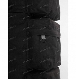 Сумка-рюкзак с одной лямкой CH-012, карманы спереди, black