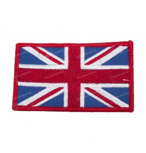 Нашивка на липучке "Флаг Великобритании" прямоугольная