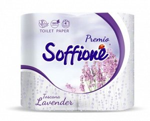 Бумага туалетная Lavender фиолетовая 3сл "Soffione" (4 рул.) арт. 10900047