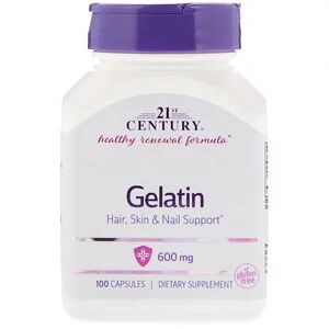 21st Century, Желатин, 600 мг, 100 капсул