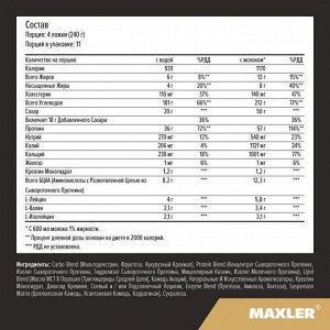 Гейнер MAXLER Special Mass Gainer (15/74) - 2,7 кг
