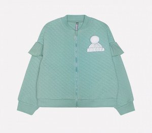 Куртка для девочки Crockid КР 300776 серо-зеленый к219