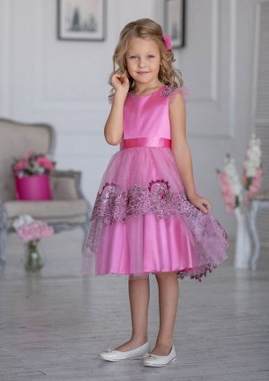 Сантана нарядное платье розовый