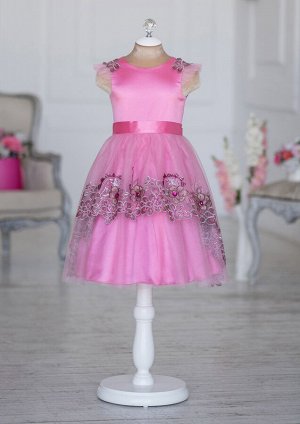 Сантана нарядное платье розовый