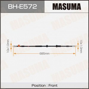 Шланг тормозной MASUMA MERCEDES- /front/ GL-CLASS (X166)