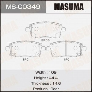 Колодки дисковые MASUMA, PN6041 rear (1/16)